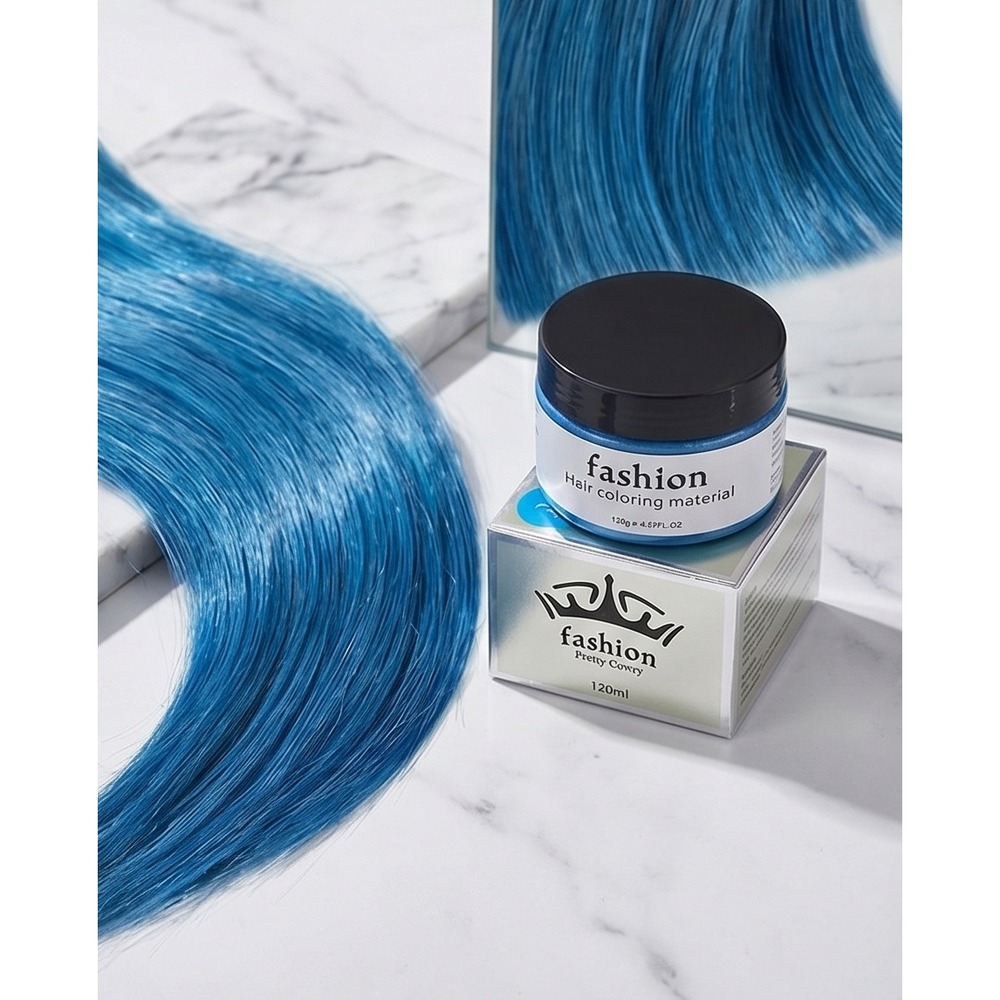 Fashion Hair Coloring Material Pretty Cowry Blue One-Time Color 120g NIB - Picture 4 of 10
